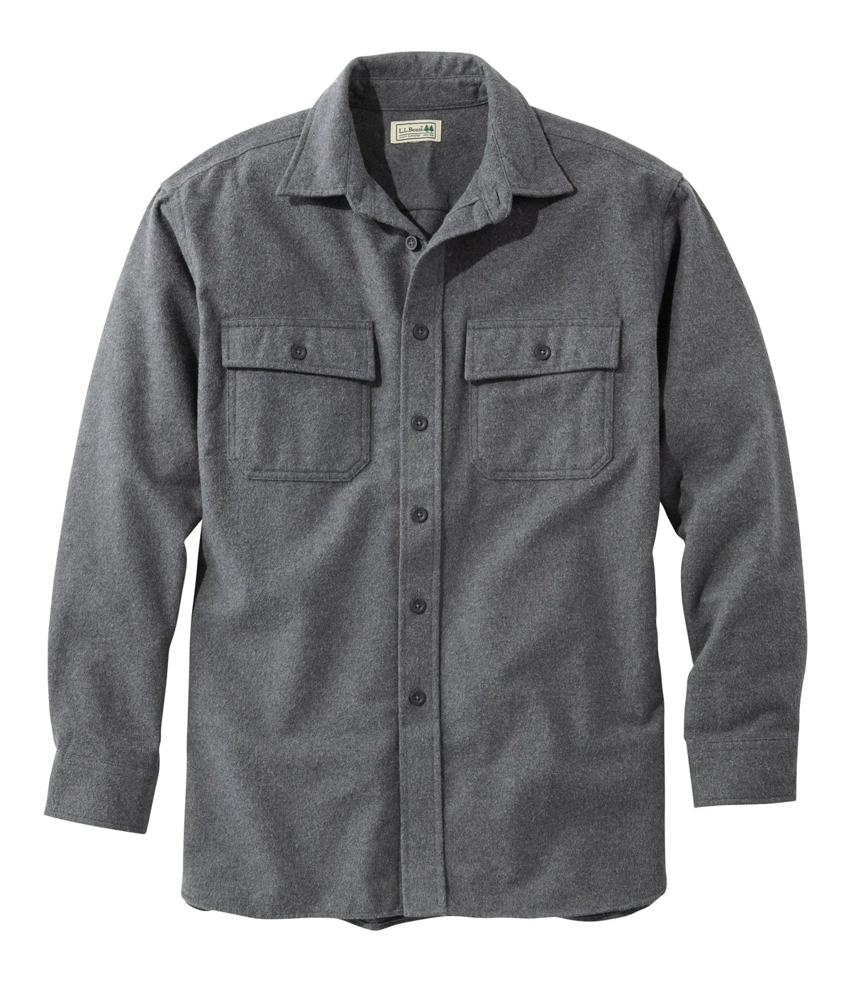 Men's Heavyweight Flannel Button-Up Shirt - Gray