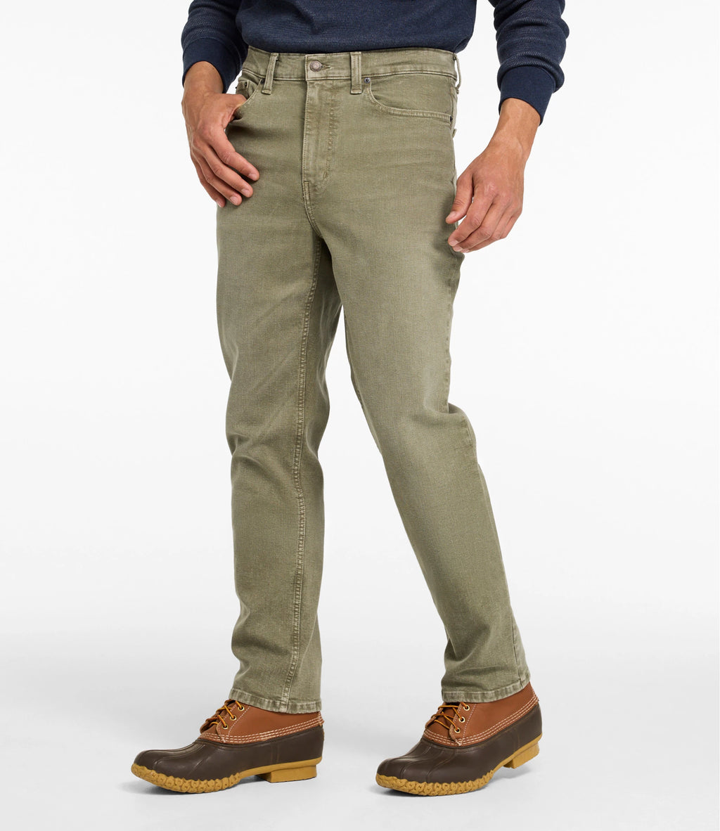 Men's Stretch Straight-Leg Jeans - Tan