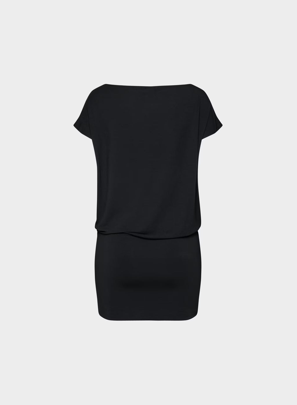 Boatneck Modal Jersey Mini Dress - Gray