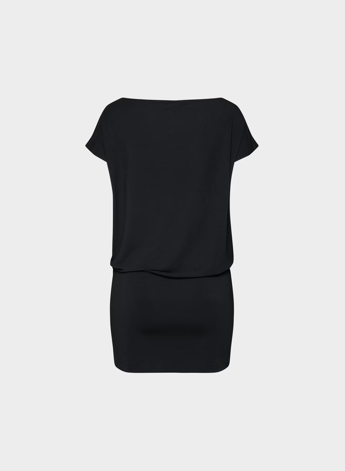 Boatneck Modal Jersey Mini Dress - Gray