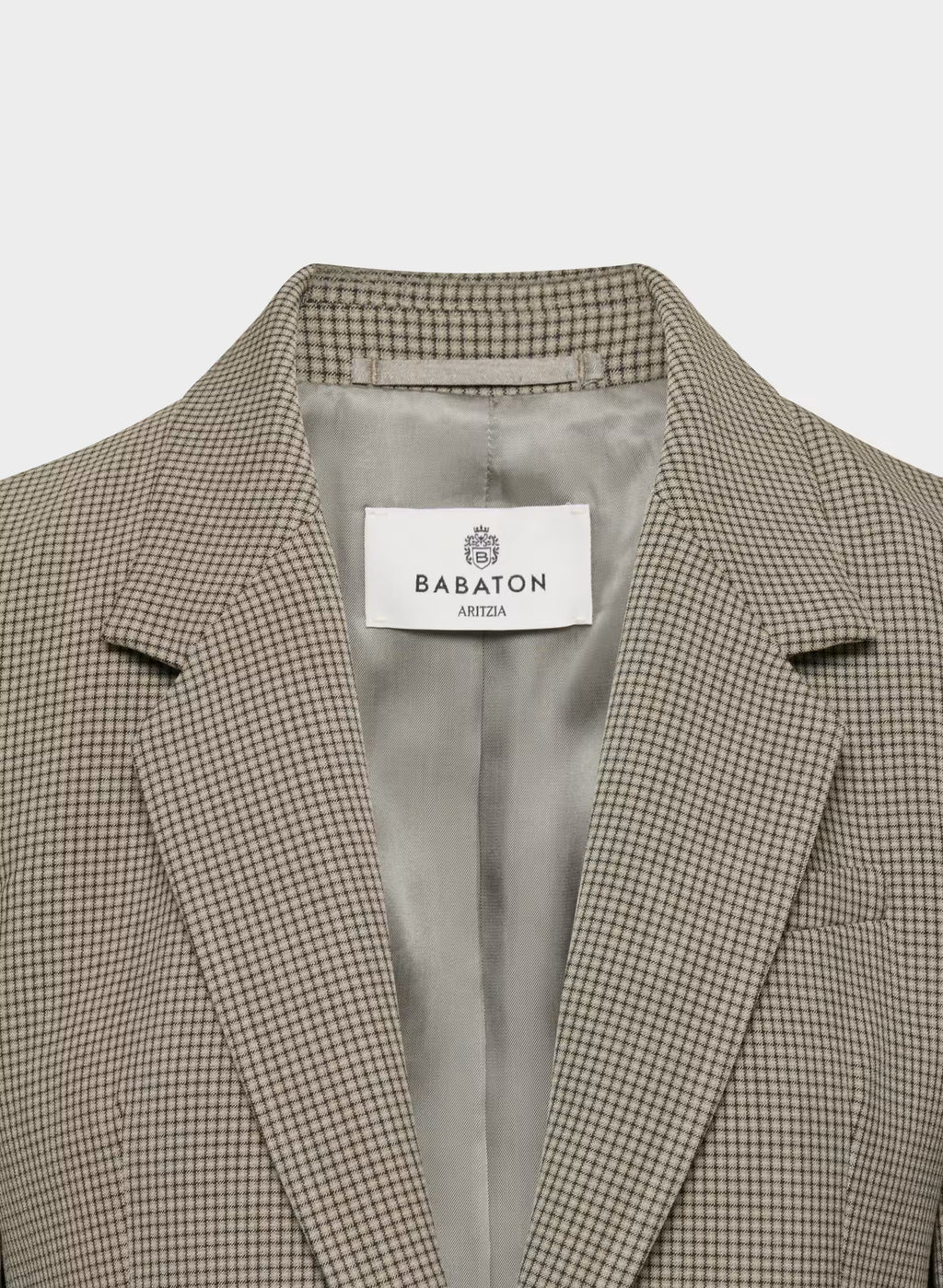 Single-Breasted Stretch Blazer - Check
