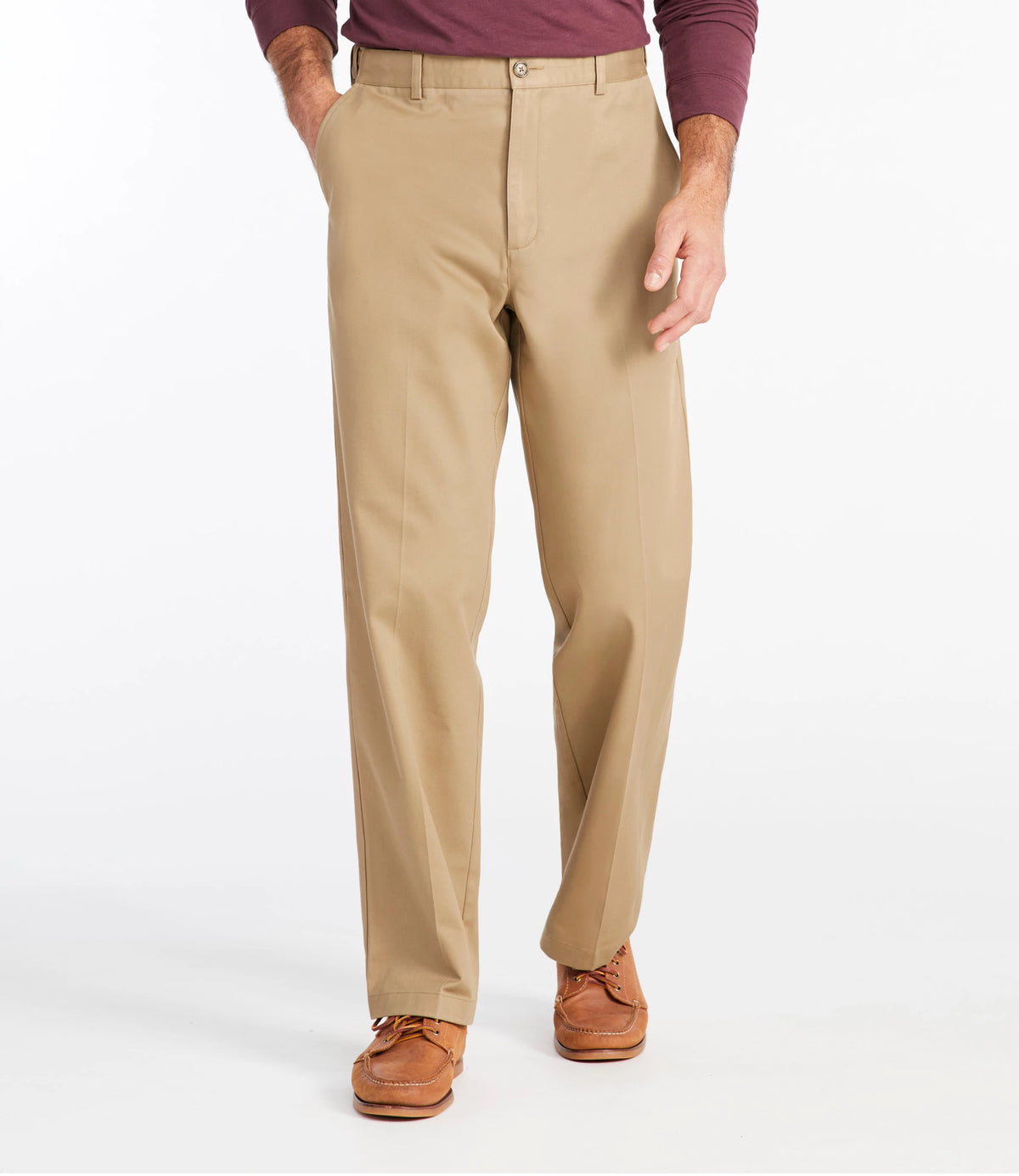Men's Wrinkle-Resistant Cotton Chino Pants - Khaki