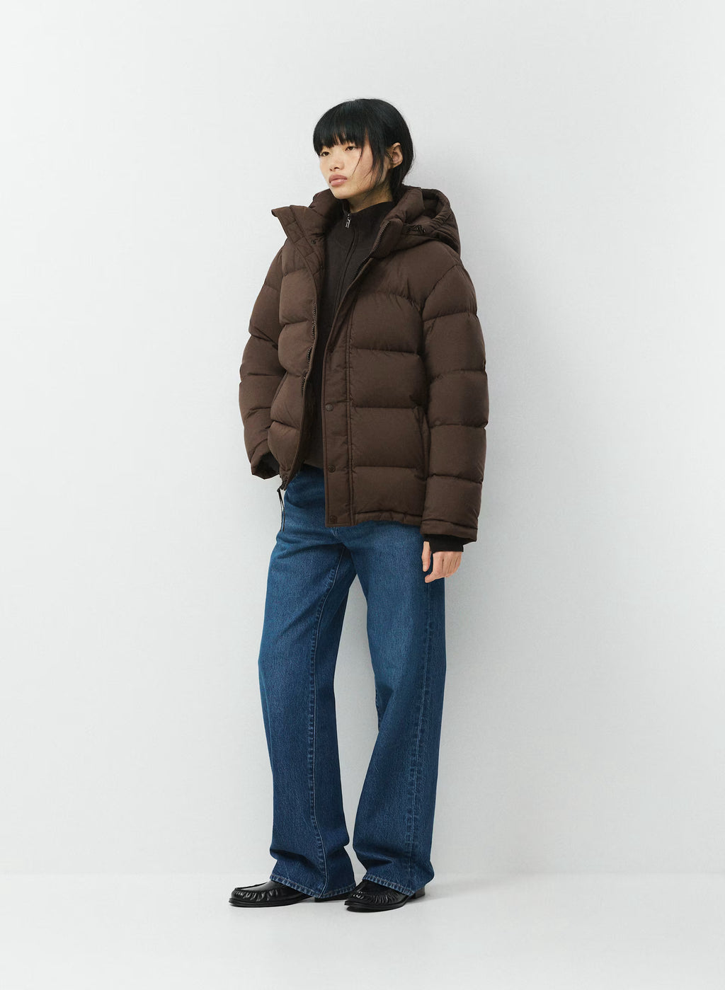 Long Down Puffer Jacket - Blue