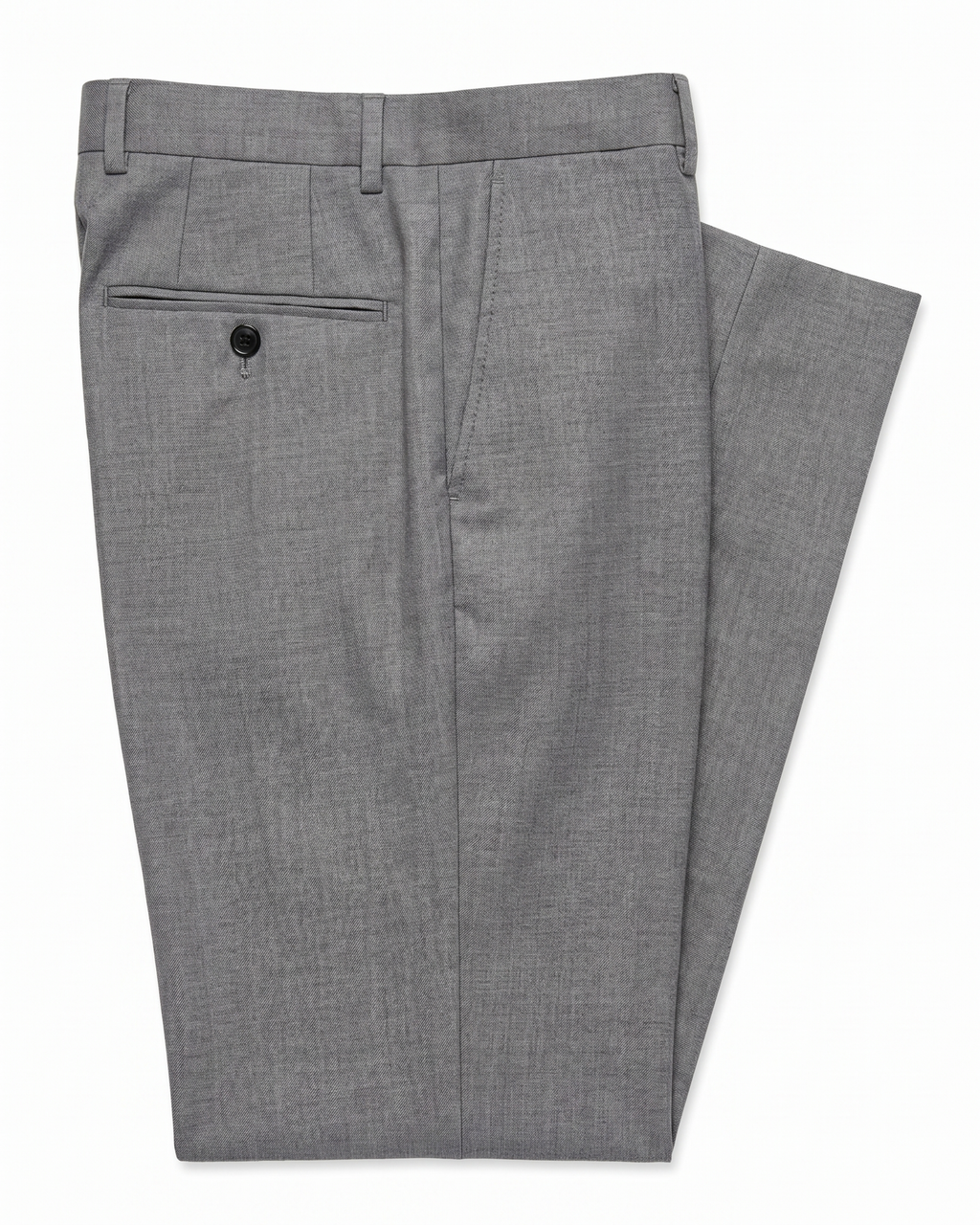 Men's Black Gabardine Solid Grey Slim Fit 2-Button Wool Suit