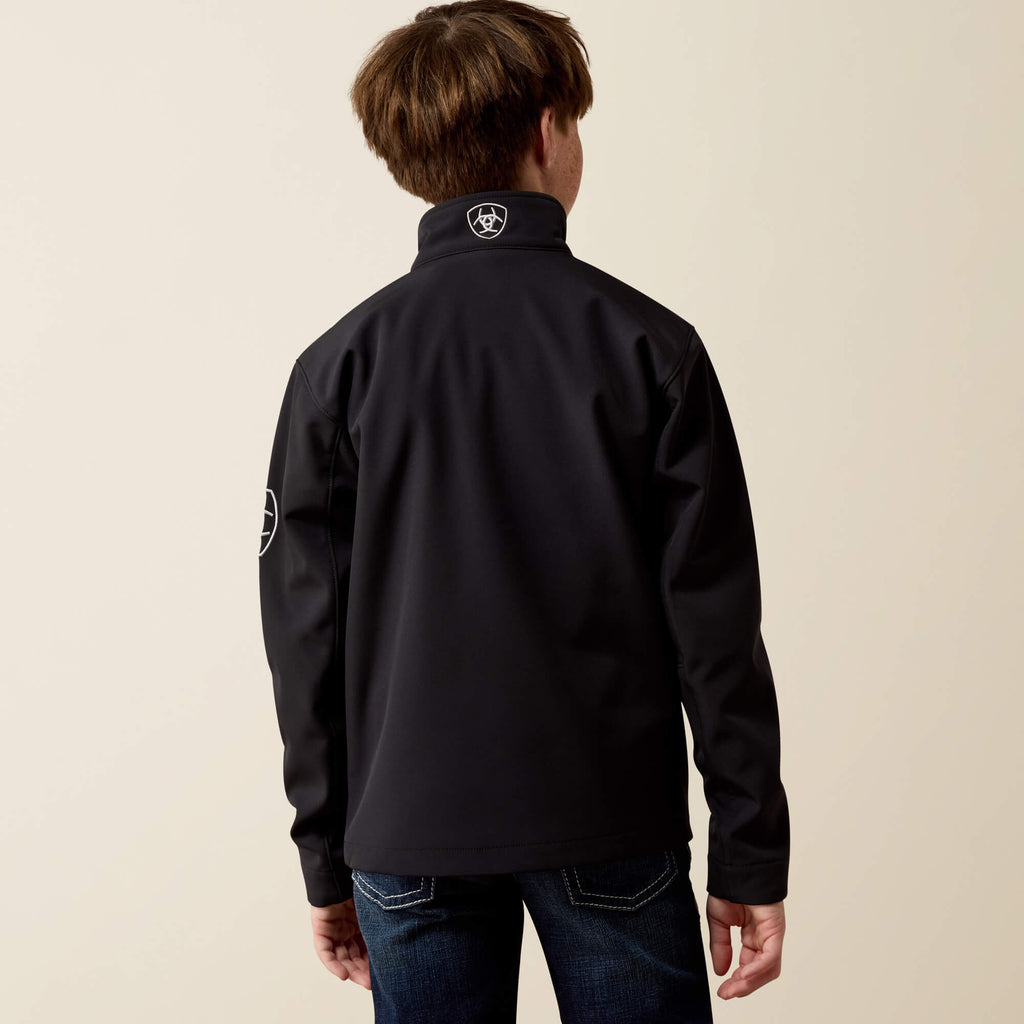 Kids' Recycled Stretch Softshell Jacket - Black
