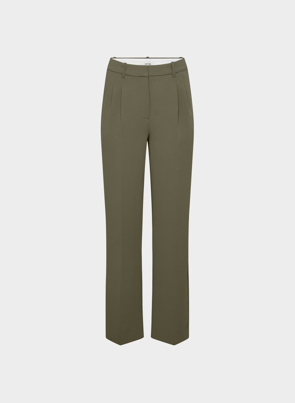 High-Rise Wide-Leg Crepe Trousers - Sand