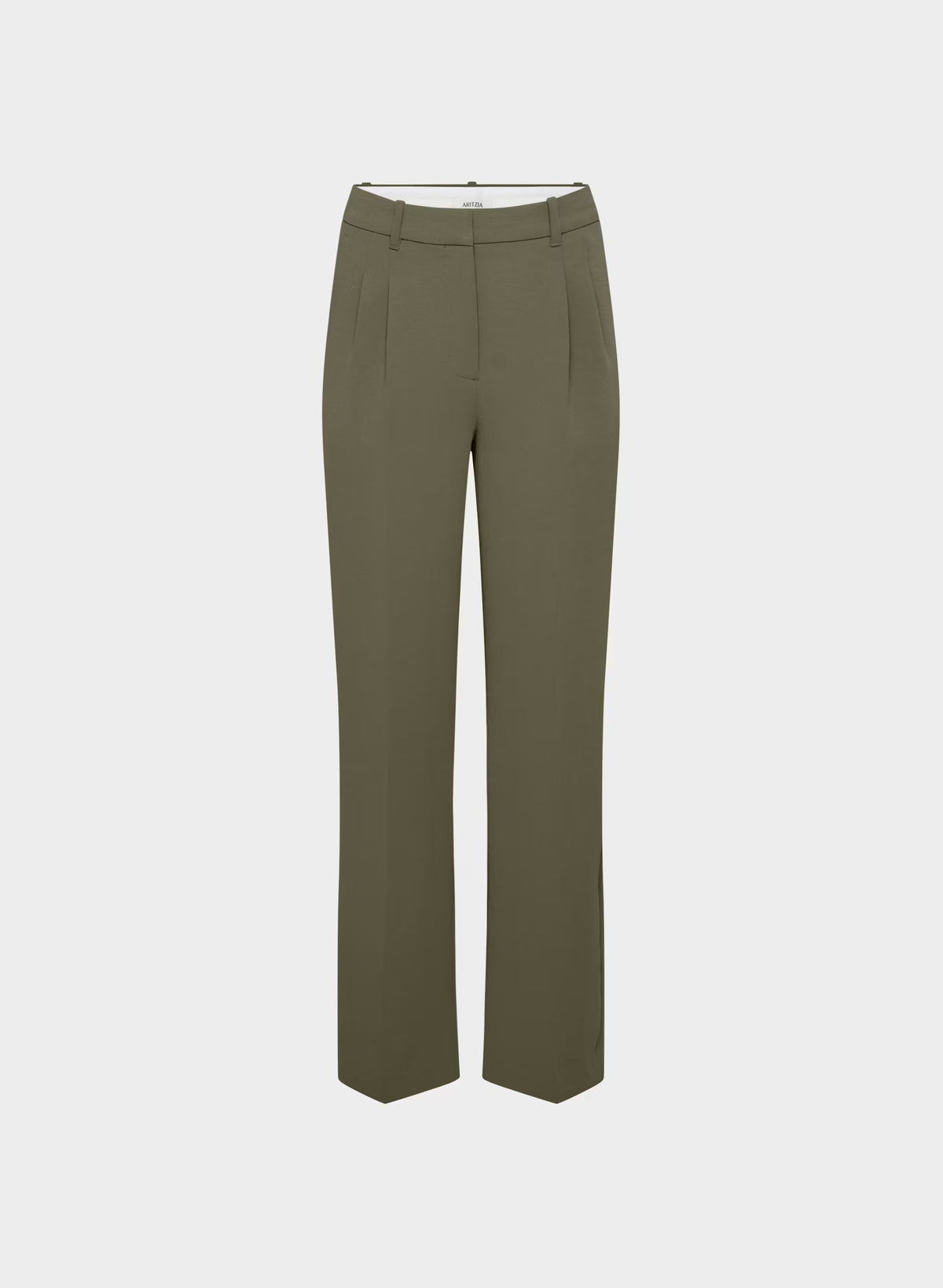 High-Rise Wide-Leg Crepe Trousers - Sand