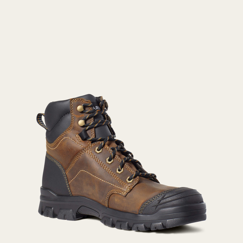 Men's 6-Inch Slip-Resistant Work Boots - Brown