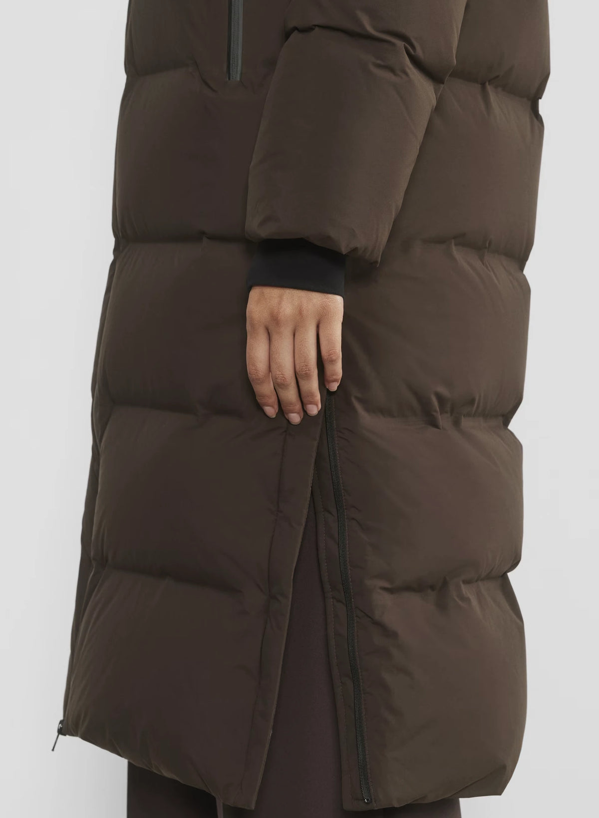 Waterproof Long Down Puffer Coat - Gray