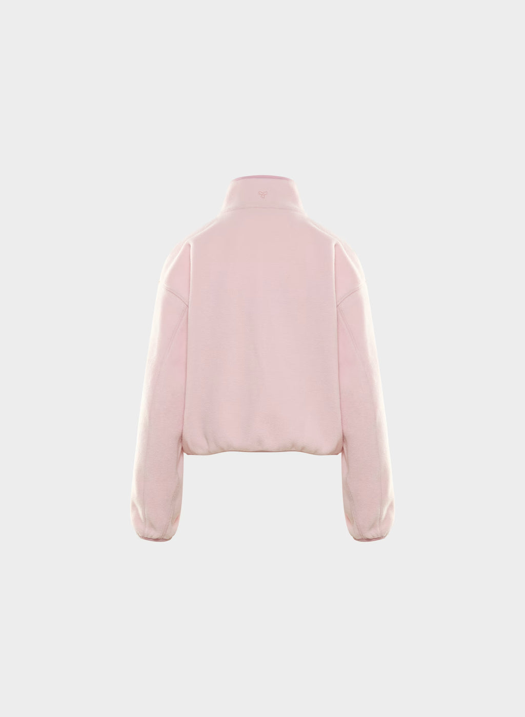 Oversized Half-Zip Microfleece Pullover - Gray