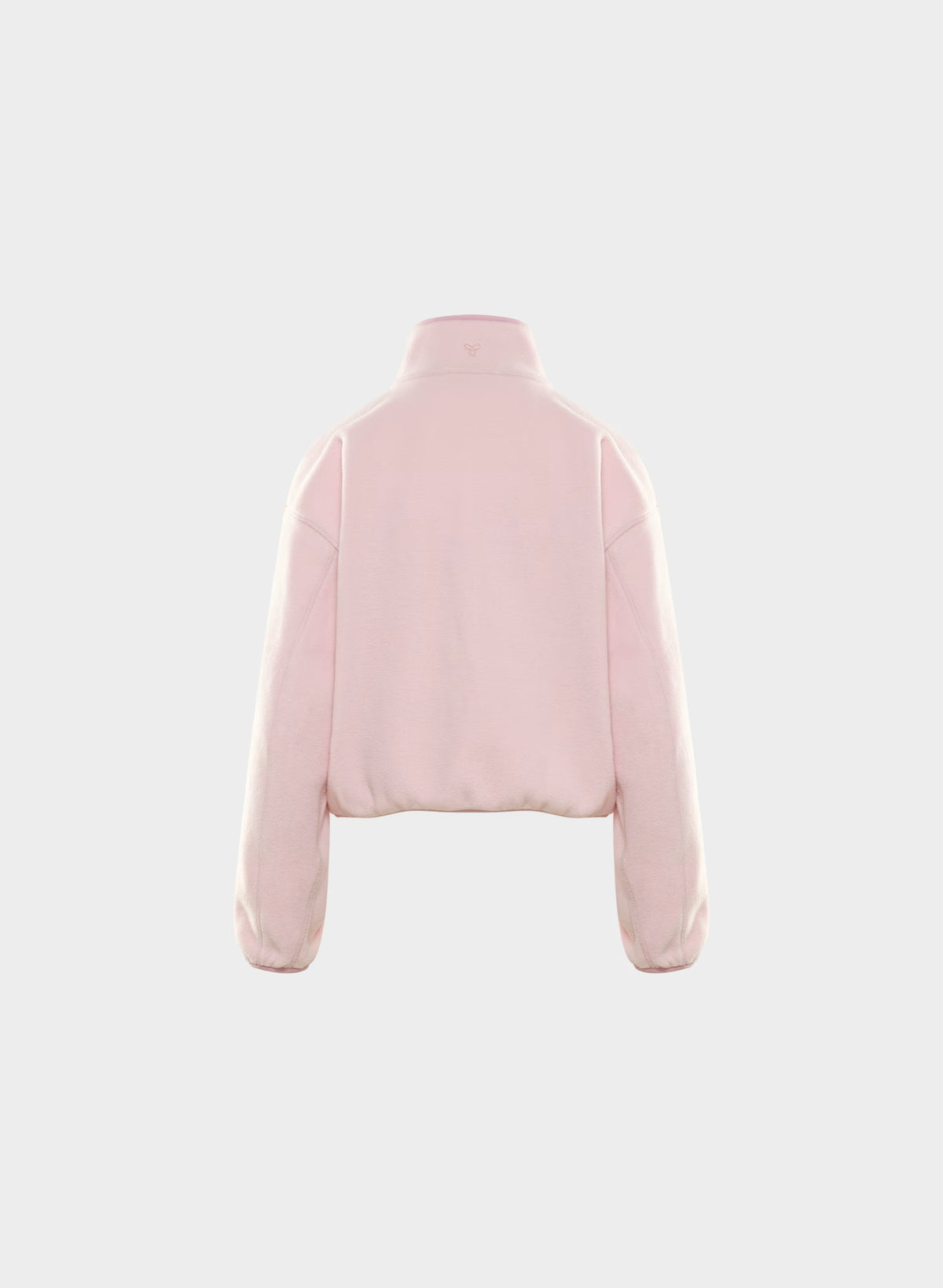 Oversized Half-Zip Microfleece Pullover - Gray
