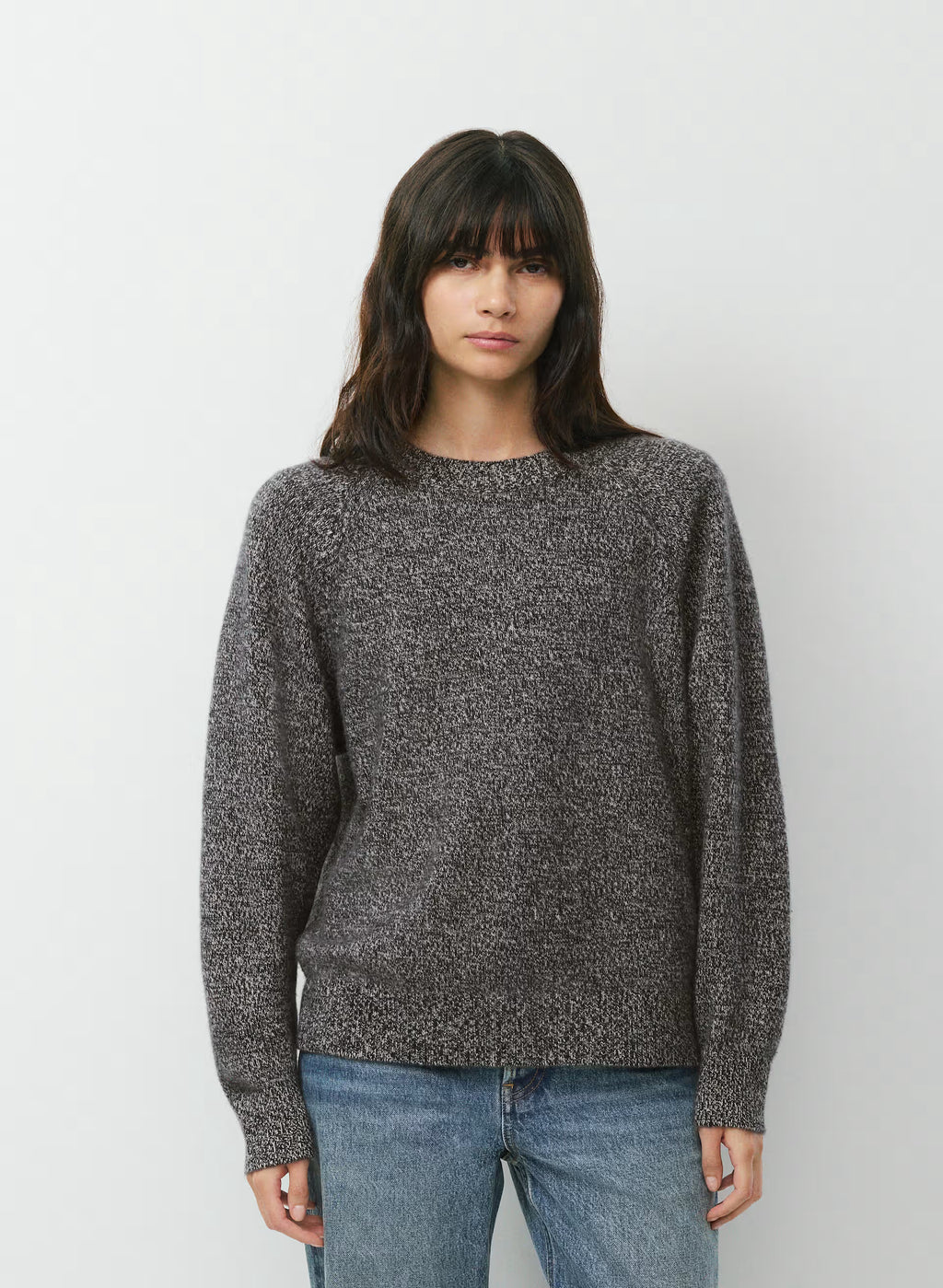 Wool Cashmere Raglan Sweater - Olive