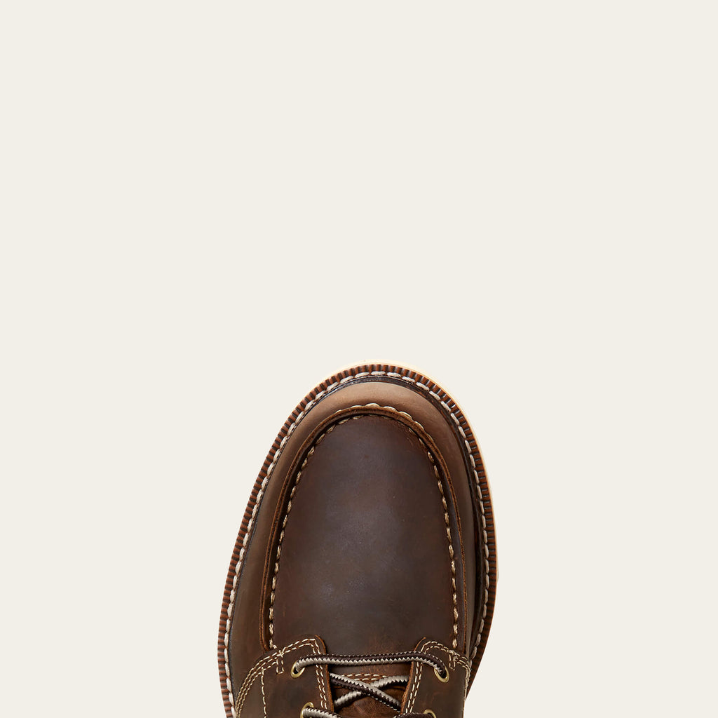 Men's Leather Lace-Up Work Boots - Tan