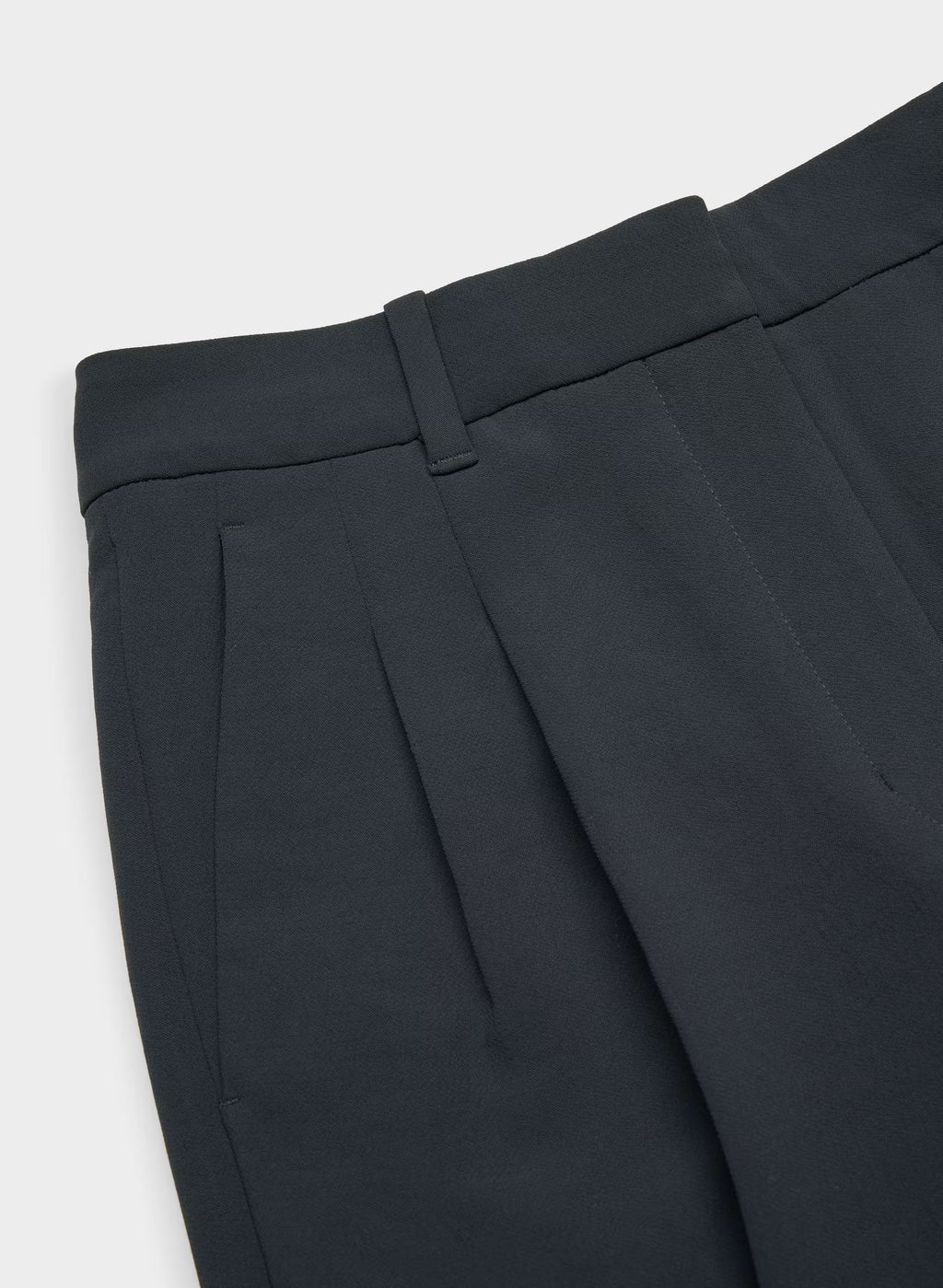 High-Rise Wide-Leg Crepe Trousers - Sand