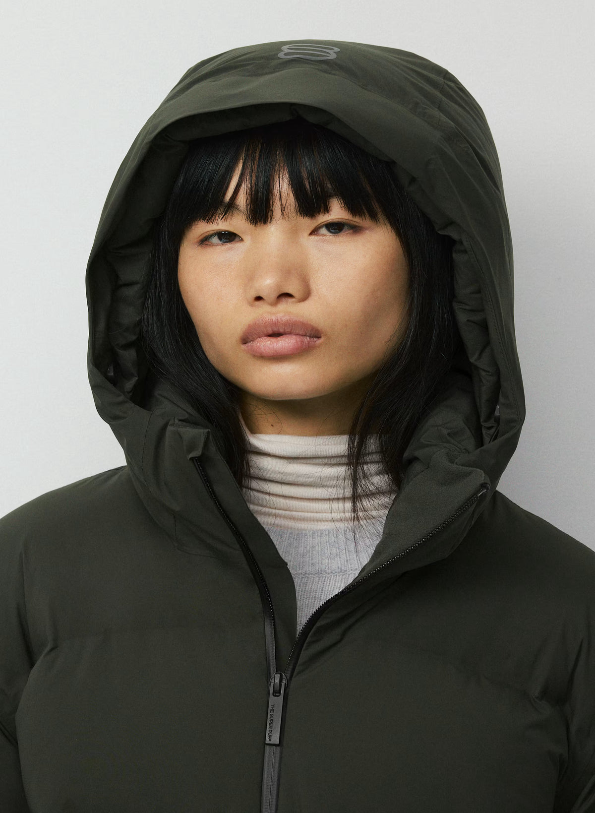 Waterproof Long Down Puffer Coat - Gray