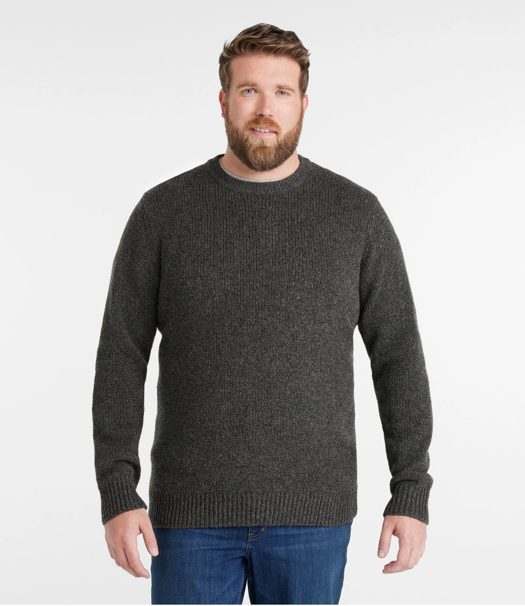 Men's Lambswool Crewneck Sweater - Rosewood