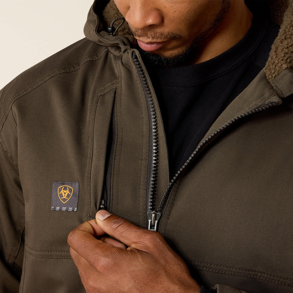 Men's Water-Repellent Sherpa-Lined Work Jacket