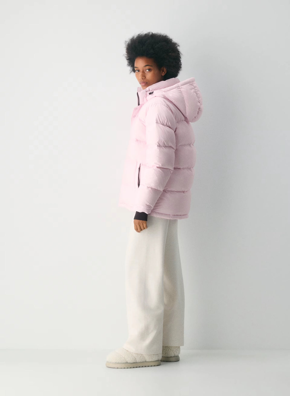 Long Down Puffer Jacket - Blue