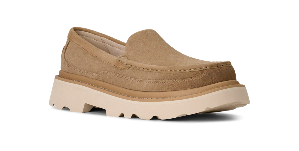 Men's Suede Lug Sole Slipper - Mustard