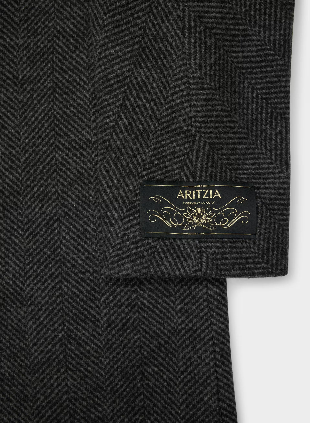 Double-Breasted Wool Cashmere Coat - Herringbone