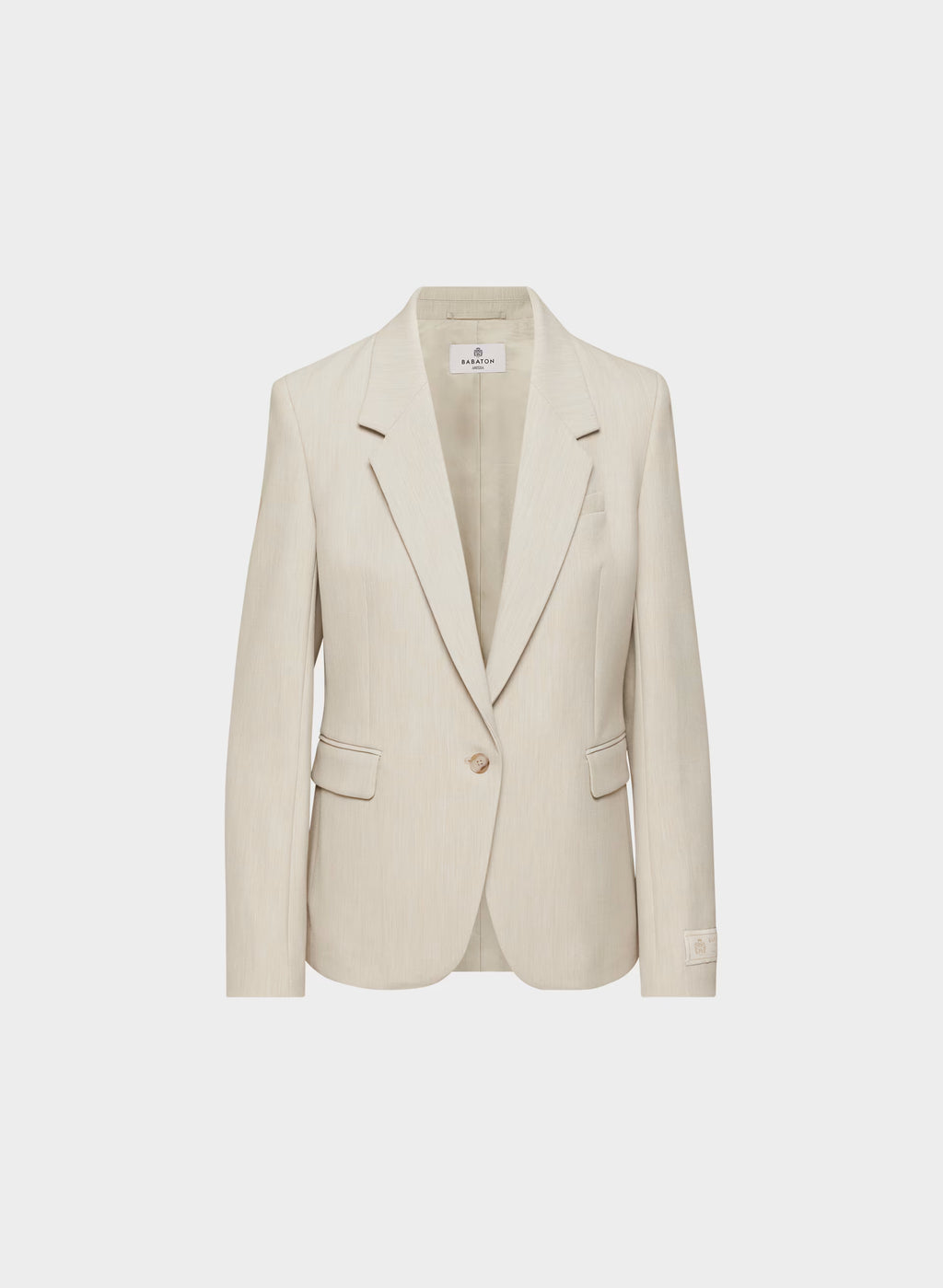 Single-Breasted Stretch Blazer - Check