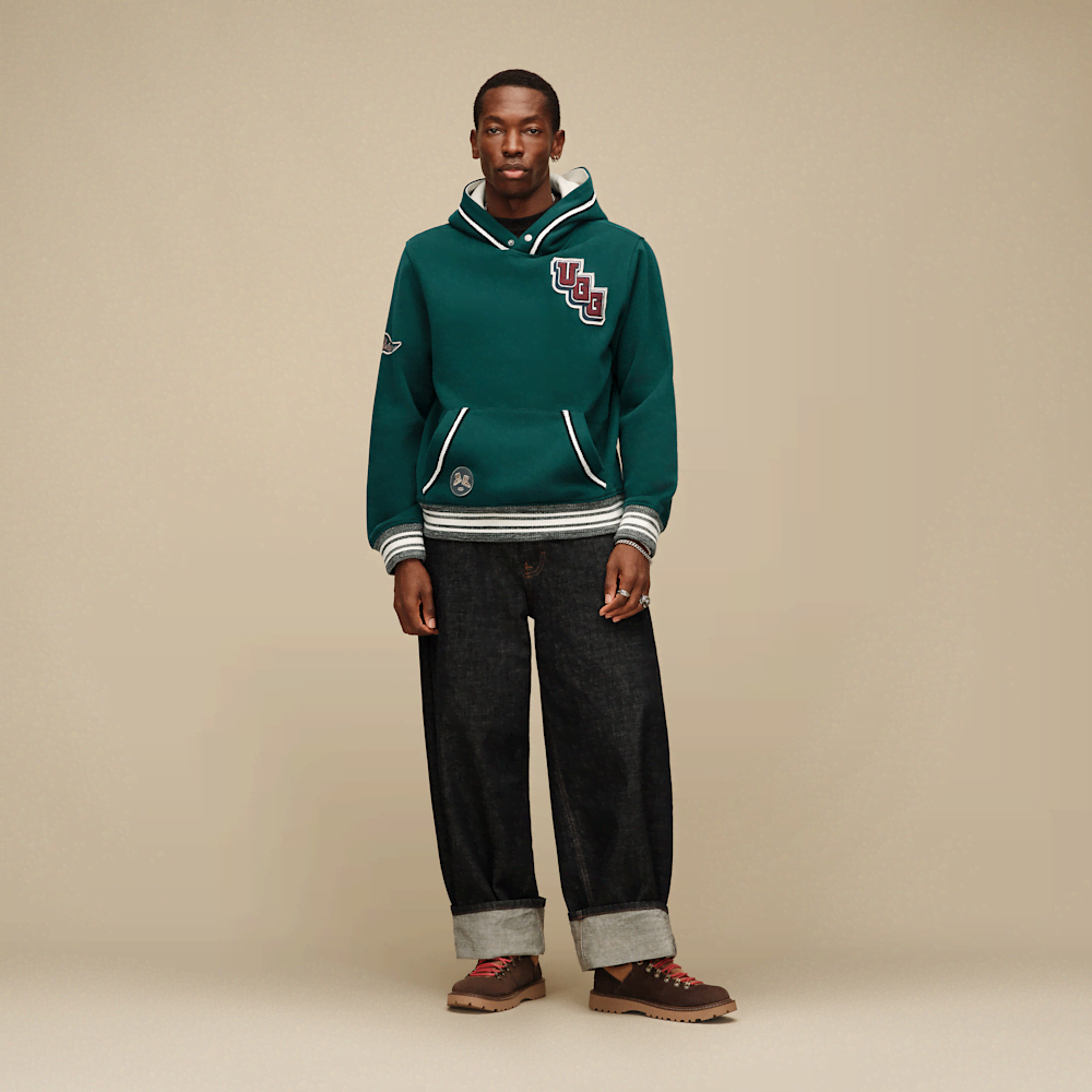 Unisex Varsity Patch Pullover Hoodie