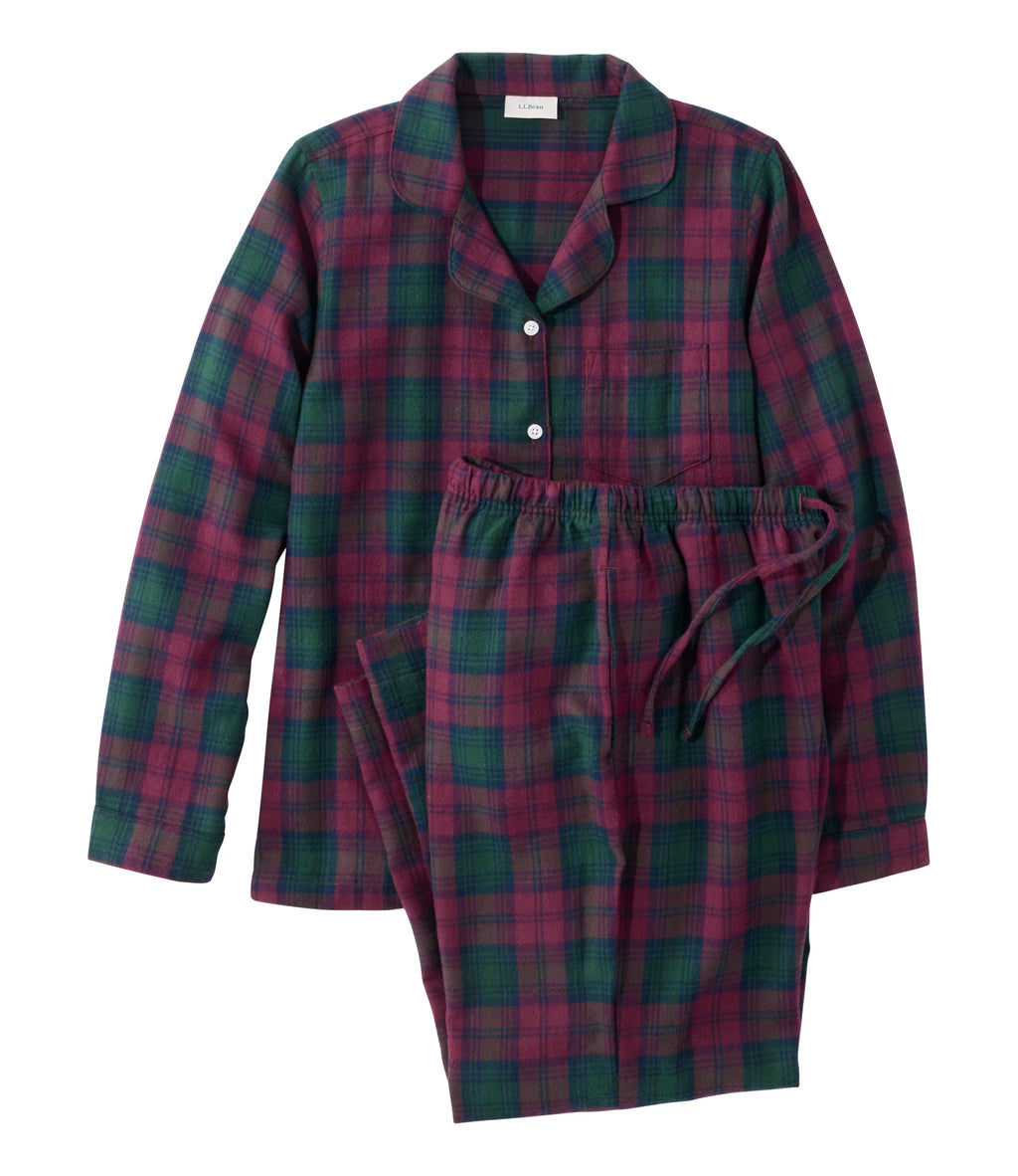 Women's Plaid Cotton Flannel Pajama Set