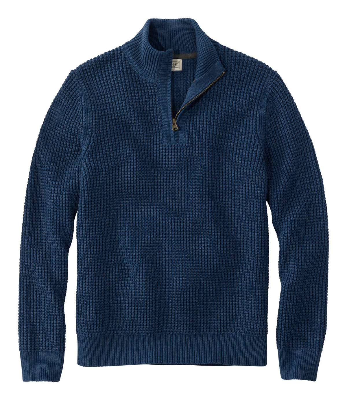 Men's Organic Cotton Waffle Quarter-Zip Sweater