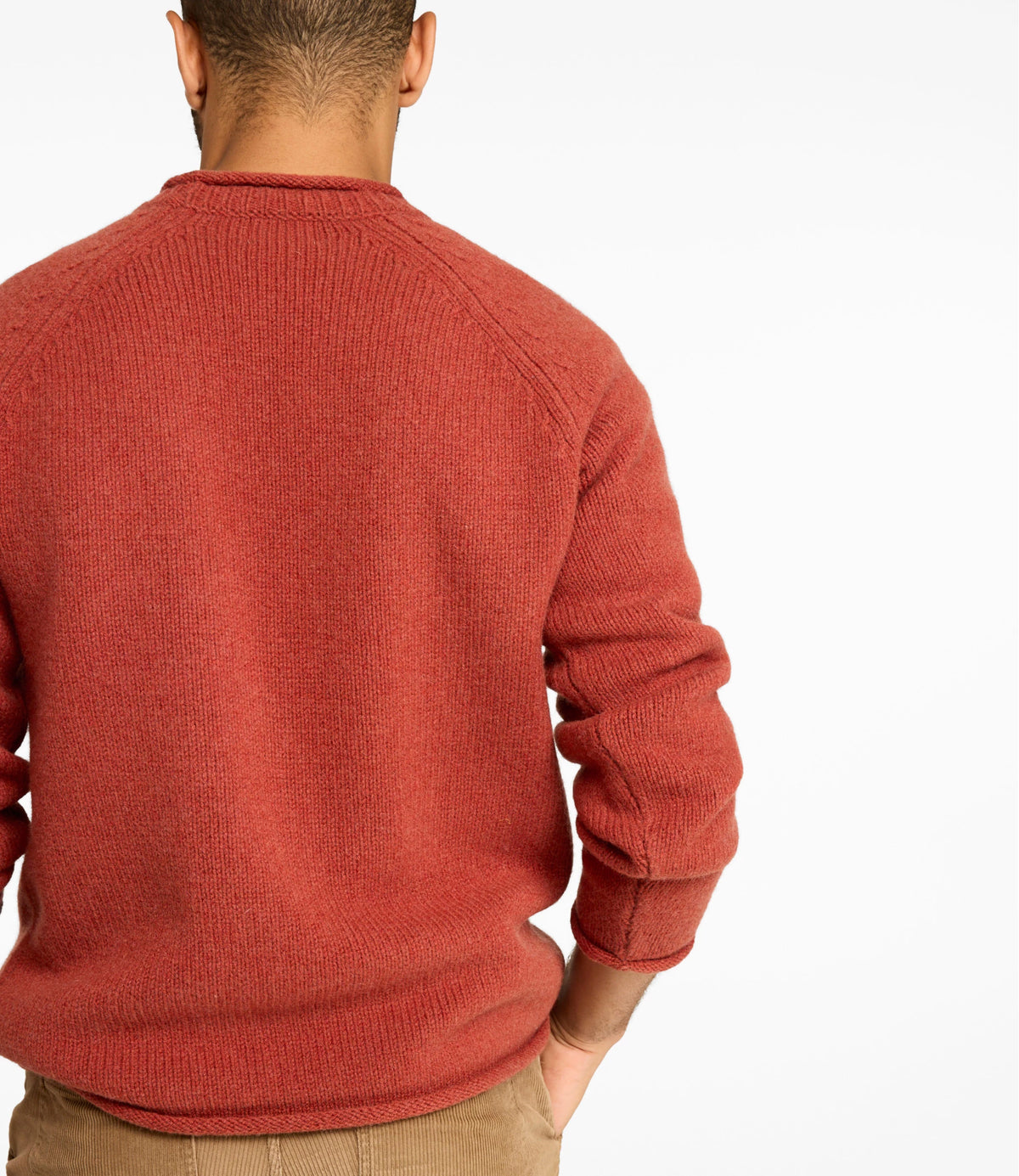 Men's Lambswool Rollneck Sweater - Natural