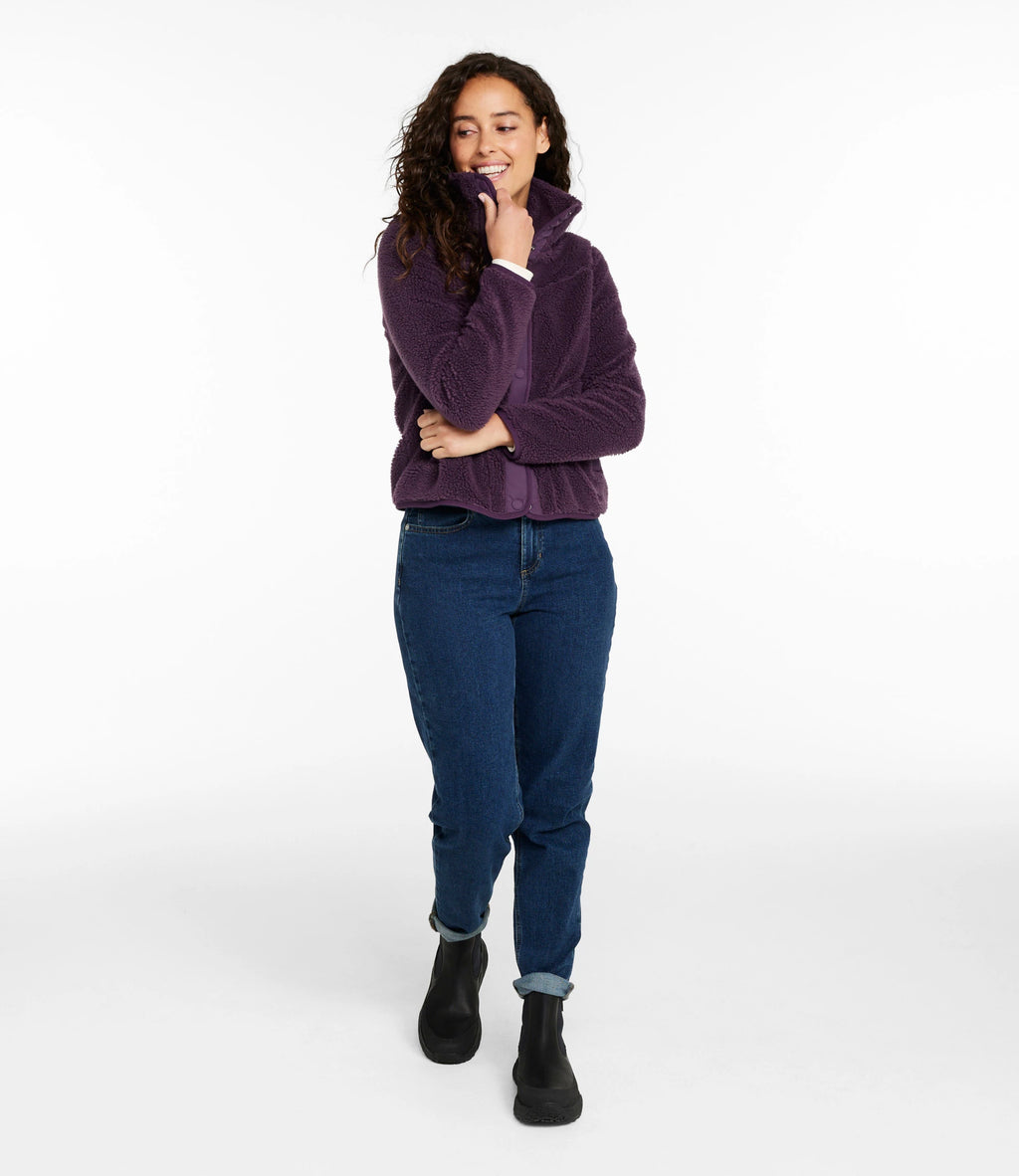 Women's Sherpa Fleece Jacket - Teal