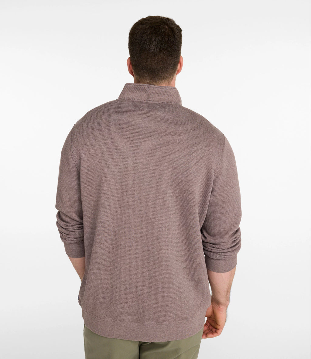 Men's Waffle Knit Quarter-Zip Sweatshirt - Blue