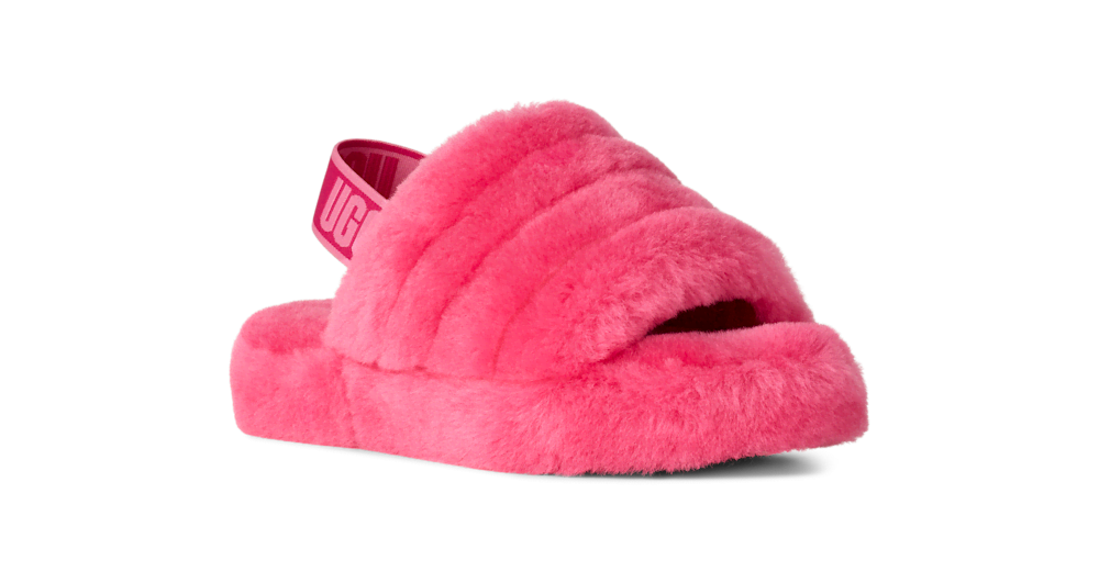 Kids' Sheepskin Strap Slide - Natural