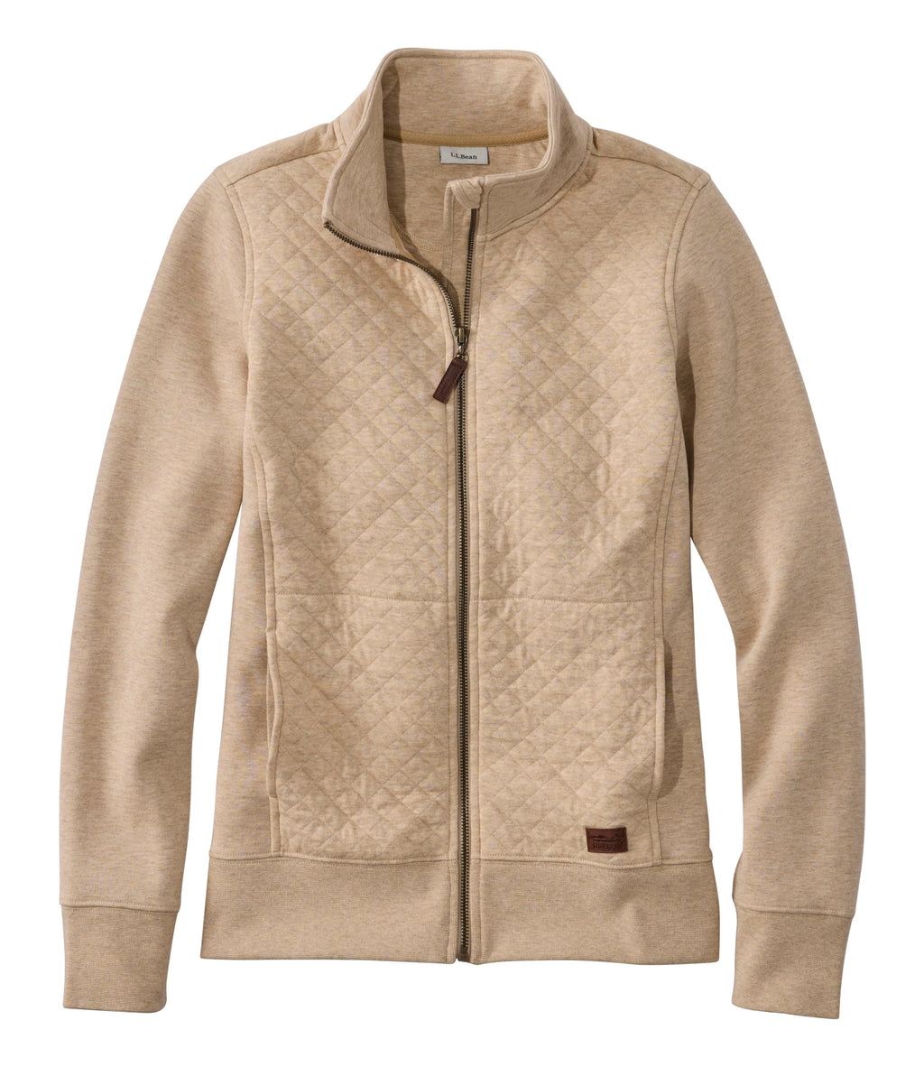 Women's Quilted Full-Zip Sweatshirt - Sea Green