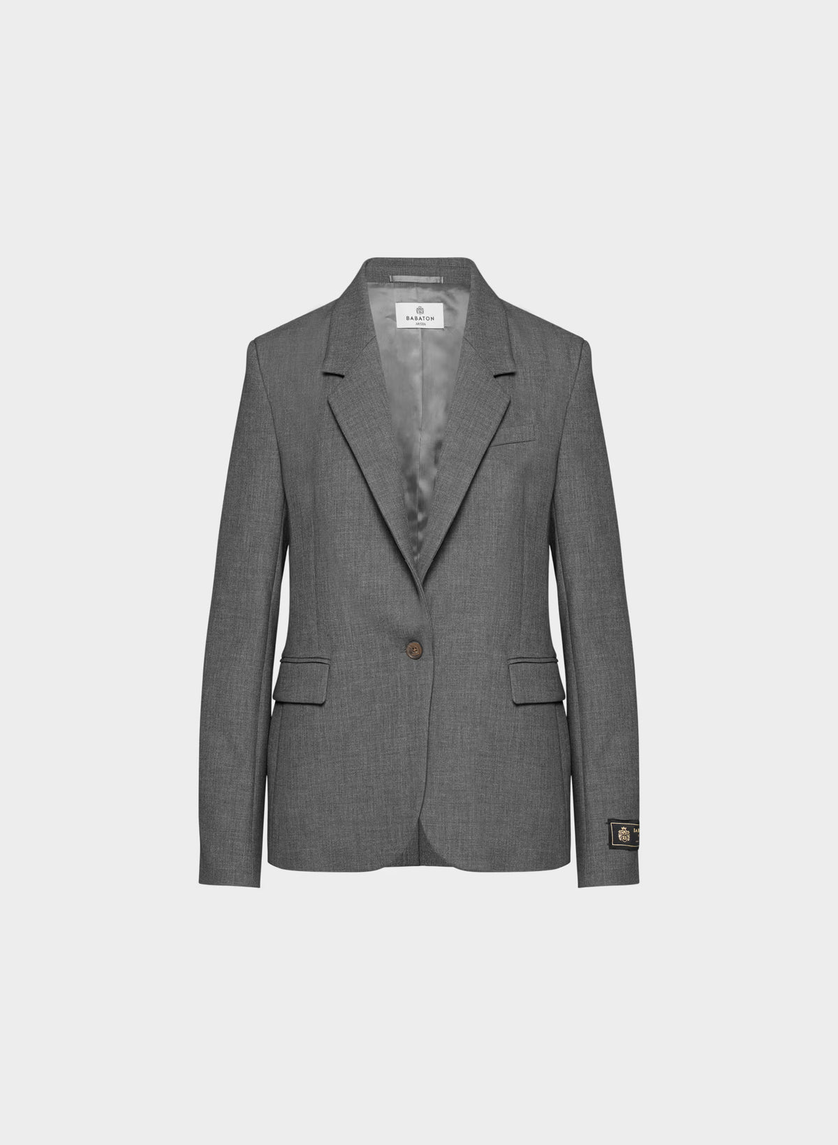 Single-Breasted Stretch Blazer - Check