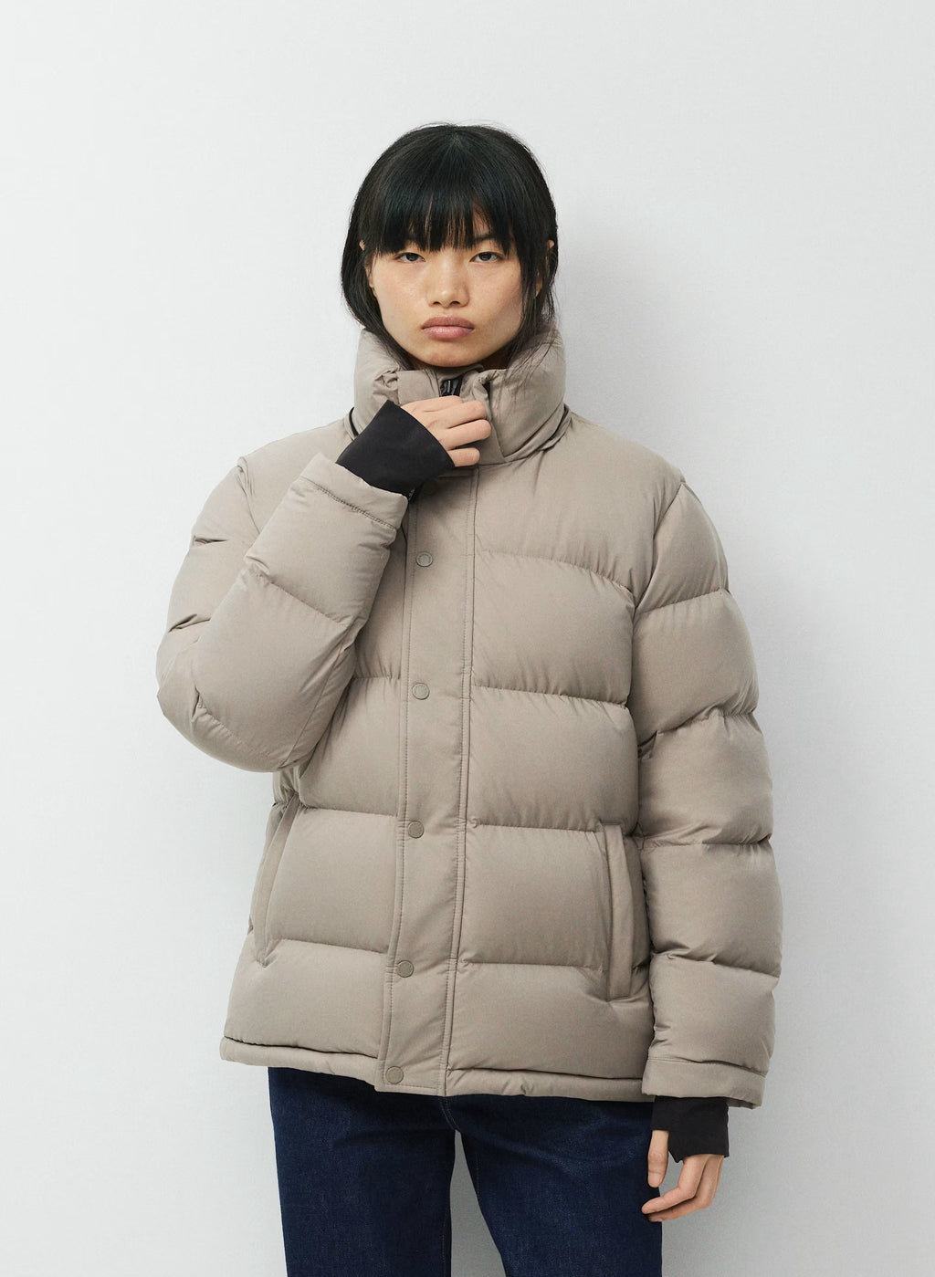 Long Down Puffer Jacket - Blue