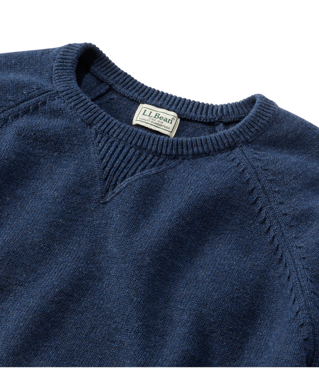 Men's Cotton Cashmere Crewneck Sweater - Navy