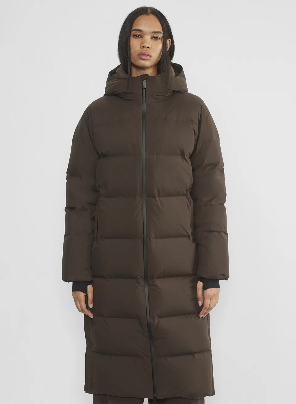 Waterproof Long Down Puffer Coat - Gray