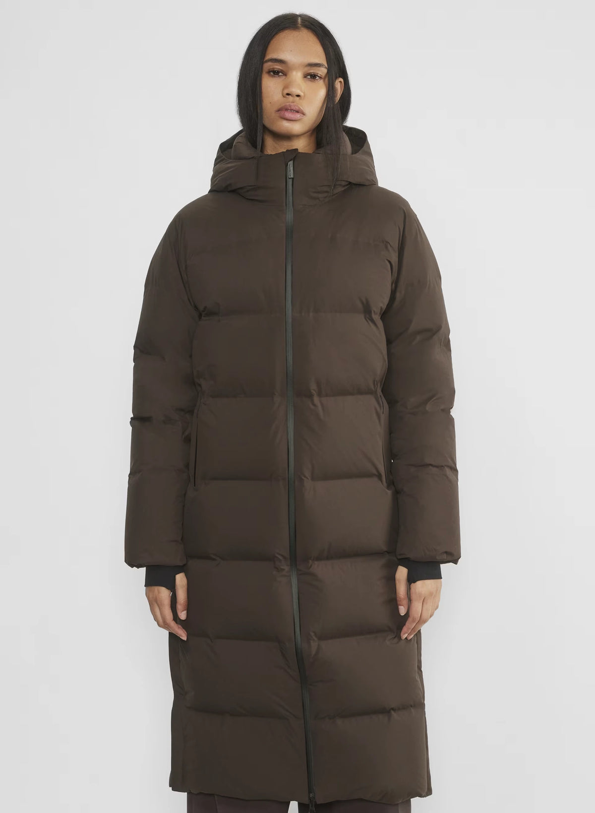 Waterproof Long Down Puffer Coat - Gray