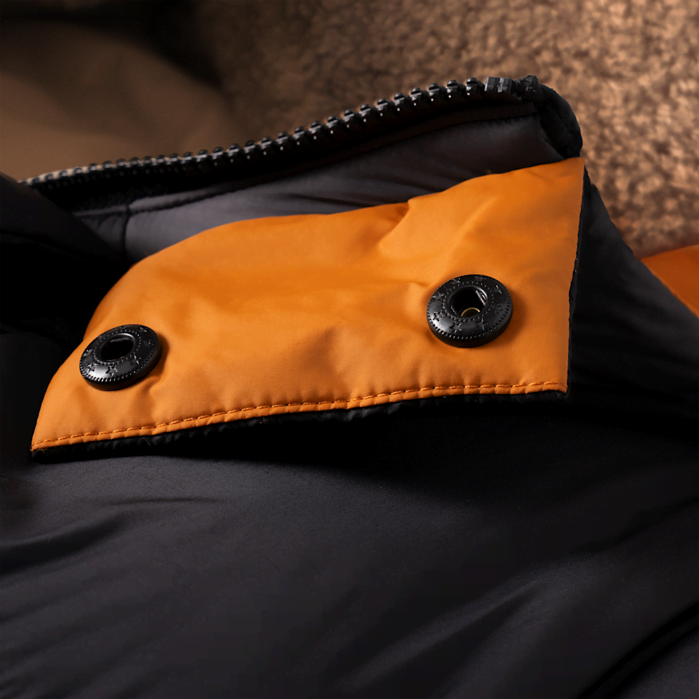Convertible Reversible Puffer Coat - Brown Green