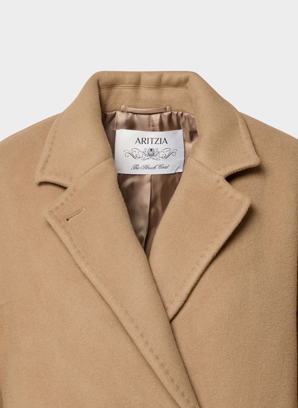 Double-Breasted Wool Cashmere Coat - Herringbone