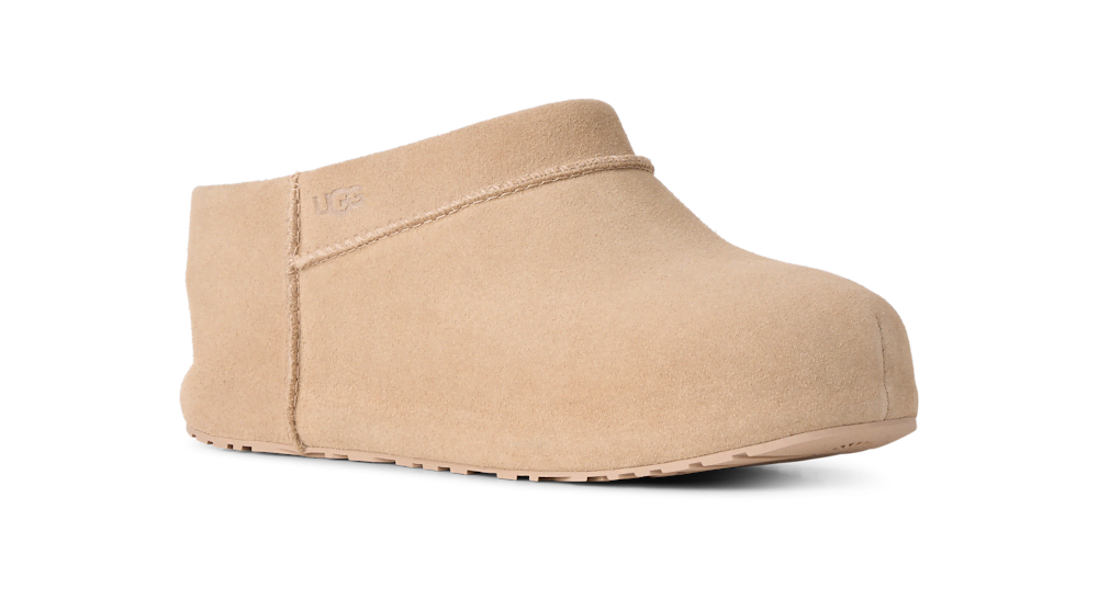 Women's Suede Sheepskin-Lined Clog - Chestnut