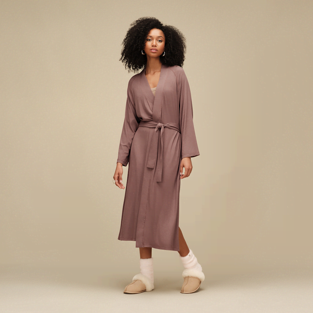 Women's Suede Sheepskin Slide Slipper - Espresso