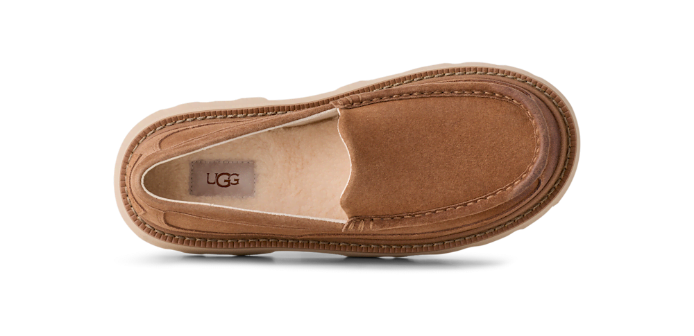 Men's Suede Lug Sole Slipper - Mustard