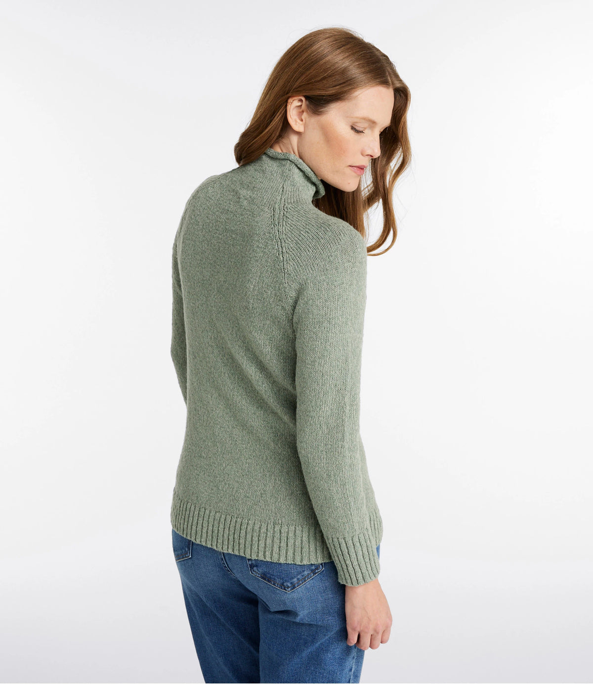 Women's Cotton Funnel Neck Pullover Sweater - Natural
