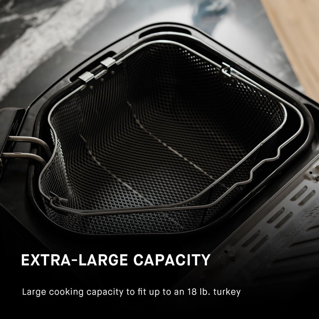 Masterbuilt® 3-in-1 10 Liter XL Electric Turkey Fryer plus Boiler and Steamer Combination with Drain Basket and Breakaway Safety Cord in Stainless