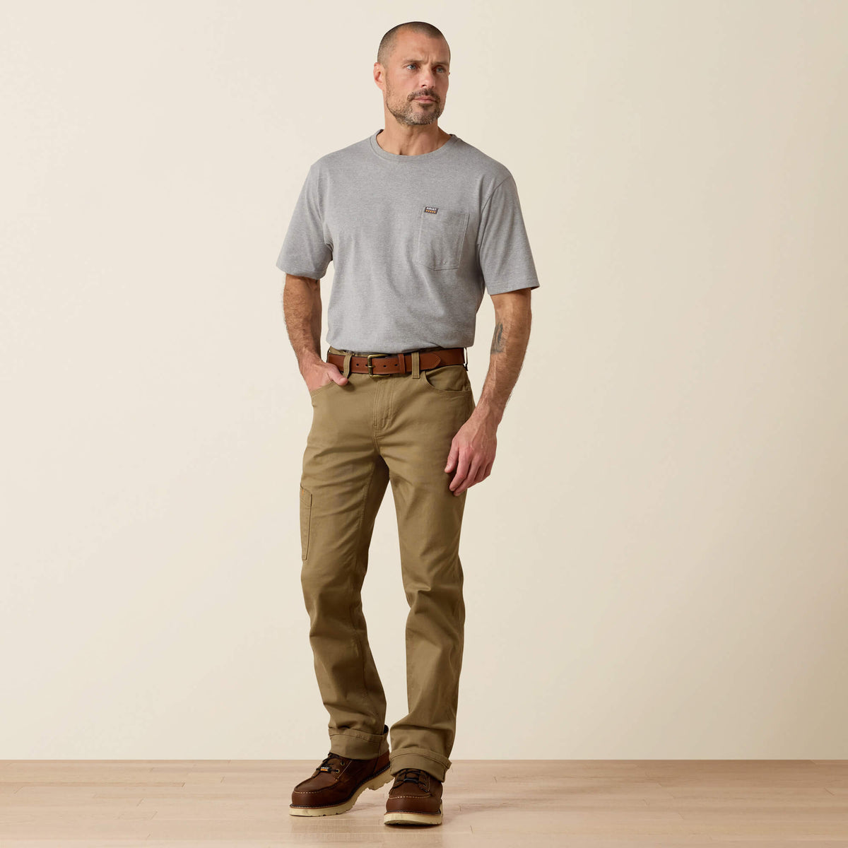 Men's Slim Stretch Canvas Work Pants - Gray
