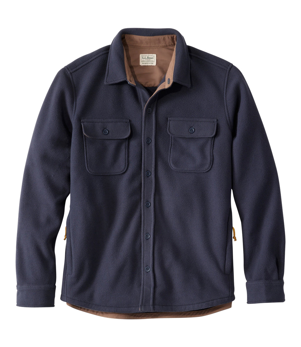 Men's Recycled Fleece Overshirt - Dark Navy