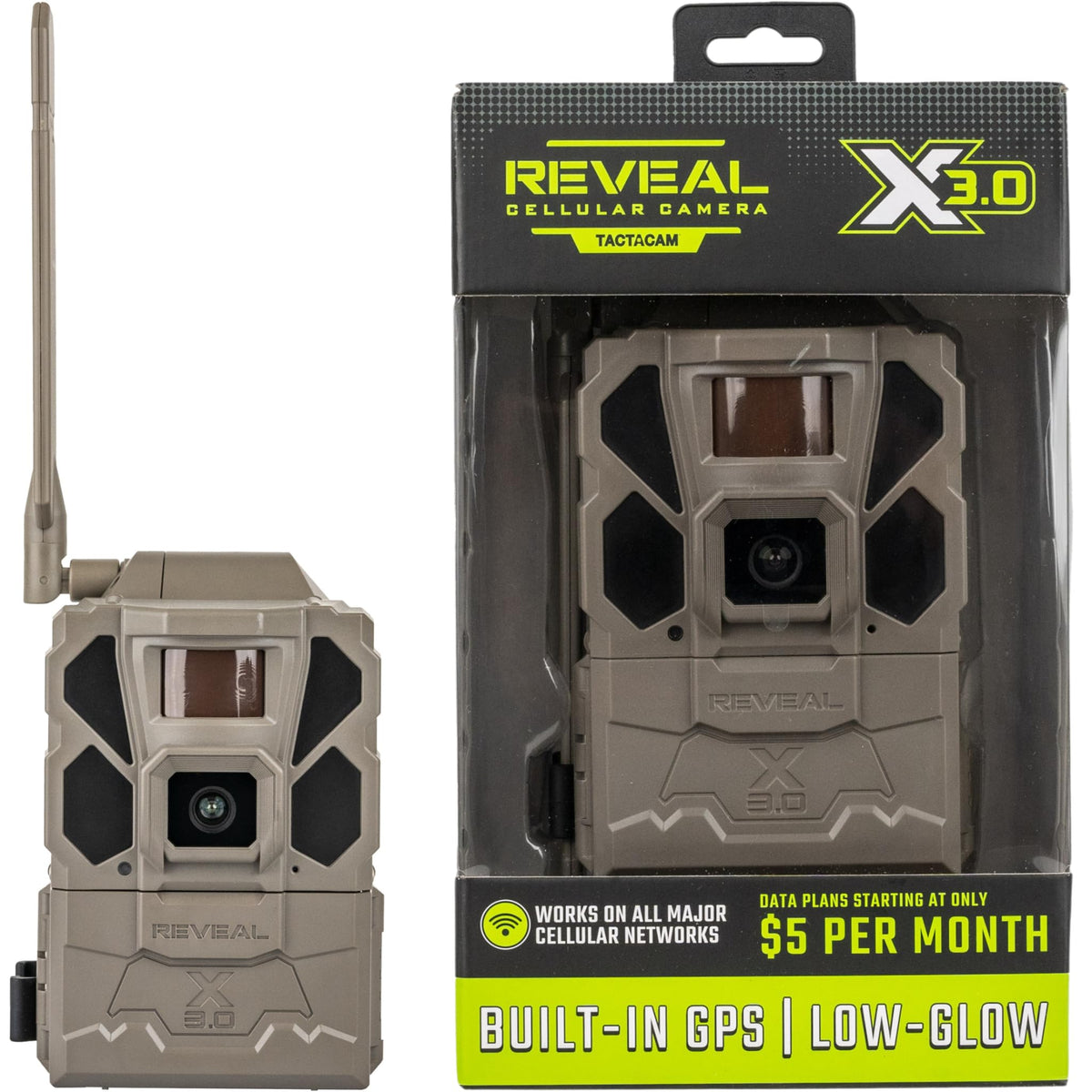 Tactacam REVEAL X 3.0 Cellular Trail Camera, Night Vision, Waterproof