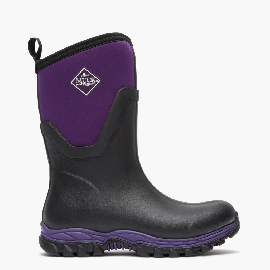 Women's Insulated Waterproof Mid Winter Boot - Black Purple