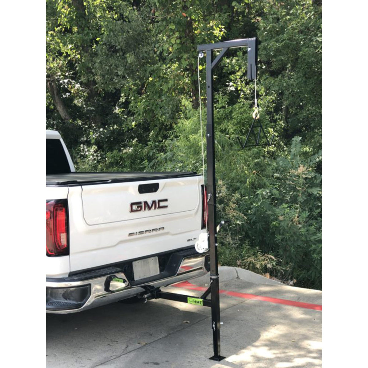 HME Truck Hitch Game Hoist Kit with Winch and Gambrel, 400 lb Capacity